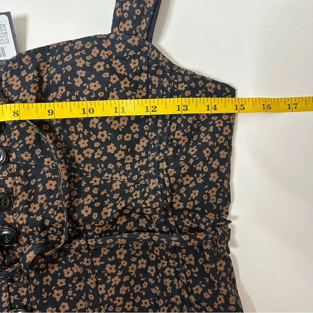TOPS | CLUB MONACO WOMEN TIE TANK BROWN PRINT - Picture 8 of 8
